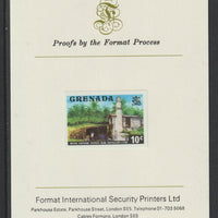 Grenada 1975 Rum Distillery 10c imperf proof mounted on Format International proof card (as SG 656)