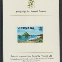 Grenada 1975 Sugar Loaf Island $10 imperf proof mounted on Format International proof card (as SG 668)