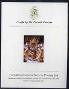 St Vincent - Bequia 1988 International Tennis Players $3 (Pat Cash) imperf proof mounted on Format International proof card