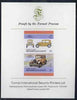 St Vincent - Union Island 1986 $3 Ford Model A imperf se-tenant proof pair mounted on Format International proof card