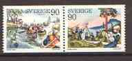 Sweden 1975 Scouting se-tenant set of 2 unmounted mint SG 864a