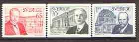 Sweden 1974 Nobel Prize Winners for 1914 set of 3 unmounted mint, SG 828-30