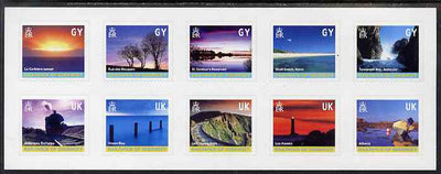 Guernsey 2001 Island Scenes sheetlet of 10 self-adhesives unmounted mint, SG 901a