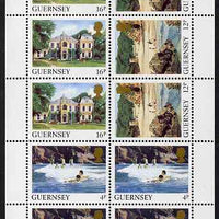 Guernsey 1984-91 Booklet pane of 10 (4 x 4p, 3 x 12p, 3 x 16p) from Bailiwick Views def set unmounted mint, SG 299c