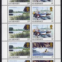 Guernsey 1984-91 Booklet pane of 10 (2 x 4p, 3 x 9p, 5 x 13p) from Bailiwick Views def set unmounted mint, SG 299a