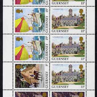 Guernsey 1984-91 Booklet pane of 10 (1 x 3p, 2 x 4p, 4 x 11p, 3 x 15p) from Bailiwick Views def set unmounted mint, SG 298a