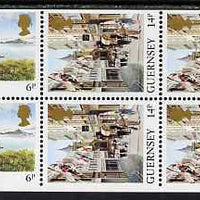 Guernsey 1984-91 Booklet pane of 10 (4 x 6p, 4 x 14p, 2 x 20p) from Bailiwick Views def set unmounted mint, SG 301a