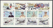 Tonga 1992 50th Anniversary of Outbreak of Pacific War imperf sheet in issued colours on thin card, from a limited printing for publicity purposes, (as SG 1165a)