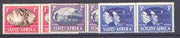 South Africa 1945 Victory Commemoration set of 3 horiz pairs unmounted mint, SG 108-10