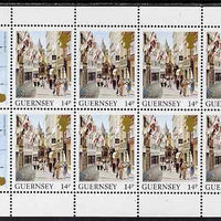 Guernsey 1984-91 Booklet pane of 10 (2 x 9p, 8 x 14p) from Bailiwick Views def set unmounted mint, SG 304b