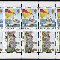 Guernsey 1984-91 Booklet pane of 10 (5 x 11p, 5 x 15p) from Bailiwick Views def set unmounted mint, SG 306a