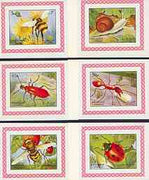 Sharjah 1972 Insects set of 6 individual imperf deluxe sheetlets unmounted mint, as Mi 1204-09