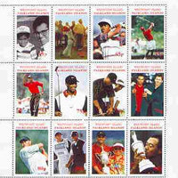 Westpoint Island (Falkland Islands) 2000 Tiger Woods (Creation of a Great Champion) perf sheetlet containing complete set of 12 values (face value £8) unmounted mint