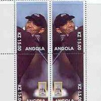 Angola 2000 Tiger Woods (The Great Champion) perf sheetlet containing 4 values (mirror image) unmounted mint