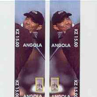 Angola 2000 Tiger Woods (The Great Champion) imperf sheetlet containing 4 values (mirror image) unmounted mint