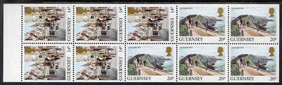 Guernsey 1984-91 Booklet pane of 10 (5 x 14p, 5 x 20p) from Bailiwick Views def set unmounted mint, SG 308a