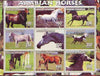 Central African Republic 2000 Arabian Horses perf sheetlet containing complete set of 9 values unmounted mint