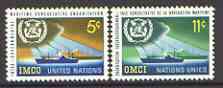 United Nations (NY) 1964 Maritime Consultative Org (IMCO) set of 2 unmounted mint, SG 127-28*