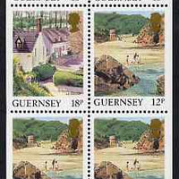 Guernsey 1984-91 Booklet pane of 10 (4p, 6p, 3 x 12p, 3 x 18p) from Bailiwick Views def set unmounted mint, SG 299d