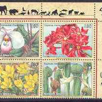 United Nations (Geneva) 1996 Endangered Species (4th series - plants) se-tenant block of 4, unmounted mint SG G290-93