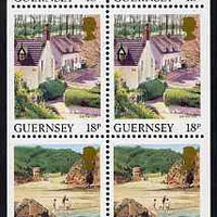 Guernsey 1984-91 Booklet pane of 10 (4 x 12p, 4 x 18p) from Bailiwick Views def set unmounted mint, SG 306bb