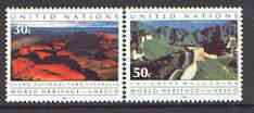 United Nations (NY) 1992 UNESCO, World Heritage Convention set of 2 unmounted mint, SG 611-12