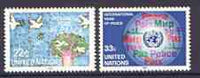 United Nations (NY) 1986 Int Peace Year set of 2 unmounted mint, SG 484-85*