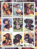 Udmurtia Republic 2000 Dogs (Dachshund) perf sheetlet containing complete set of 9 values, each with Scout logo unmounted mint