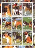 Kalmikia Republic 2000 Dogs (US Boxer) perf sheetlet containing complete set of 9 values, each with Scout logo unmounted mint