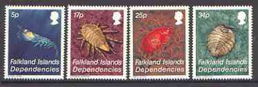 Falkland Islands Dependencies 1984 Crustacea set of 4 unmounted mint, SG 117-20