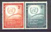 United Nations (NY) 1957 UN Security Council set of 2 unmounted mint SG 55-56