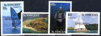 St Vincent 1988 Tourism set of 4 opt'd SPECIMEN unmounted mint, as SG 1133-36