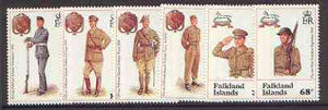 Falkland Islands 1992 Defence Force & West Yorks Regiment set of 6 unmounted mint, SG 665-70*