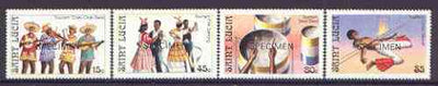 St Lucia 1986 Tourism set of 4 opt'd SPECIMEN, as SG 914-17 unmounted mint*