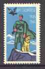 Albania 1965 2L 50 from Anniversary of Frontier Force set of 2, showing a guardsman and German Shepherd Dog unmounted mint, SG 893