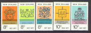 New Zealand 1977 Anniversaries set of 5 unmounted mint SG 1132-36