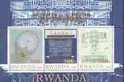 Rwanda 2000 Titanic perf sheetlet containing set of 3 values unmounted mint