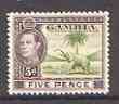 Gambia 1938-46 KG6 Elephant & Palm 5d unmounted mint, SG 154a*