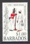 Barbados 1995 West India Regiment $1 with inverted watermark unmounted mint, SG 1046w