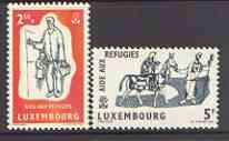 Luxembourg 1960 World Refugee Year set of 2 unmounted mint, SG 668-69*