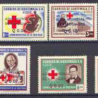 Guatemala 1960 World Refugee Year opts on Red Cross set of 8 unmounted mint, SG 637-44*