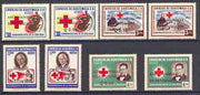 Guatemala 1960 World Refugee Year opts on Red Cross set of 8 unmounted mint, SG 637-44*