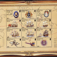 British Virgin Islands 1997 420th Anniversary of Drake's Circumnavigation of the World perf sheetlet containing 12 values unmounted mint, SG 975-87