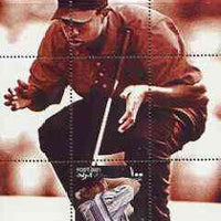 Somaliland 2001 Tiger Woods (& Greg Norman) perf m/sheet #01 (100s value) unmounted mint