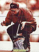 Somaliland 2001 Tiger Woods (& Greg Norman) perf m/sheet #01 (100s value) unmounted mint