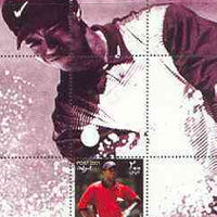 Somaliland 2001 Tiger Woods perf m/sheet #02 (200s value) unmounted mint