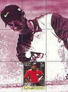 Somaliland 2001 Tiger Woods perf m/sheet #02 (200s value) unmounted mint