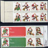 Cinderella - United States 1982 Christmas Lung Association Seals se-tenant strip of 14 (2 large & 12 small labels)