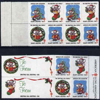 Cinderella - United States 1986 Christmas Lung Association Seals se-tenant strip of 14 (2 large & 12 small labels)