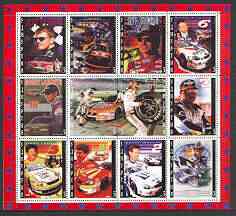 Udmurtia Republic 2000 NASCAR perf sheetlet containing set of 12 values unmounted mint